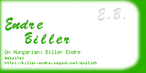 endre biller business card